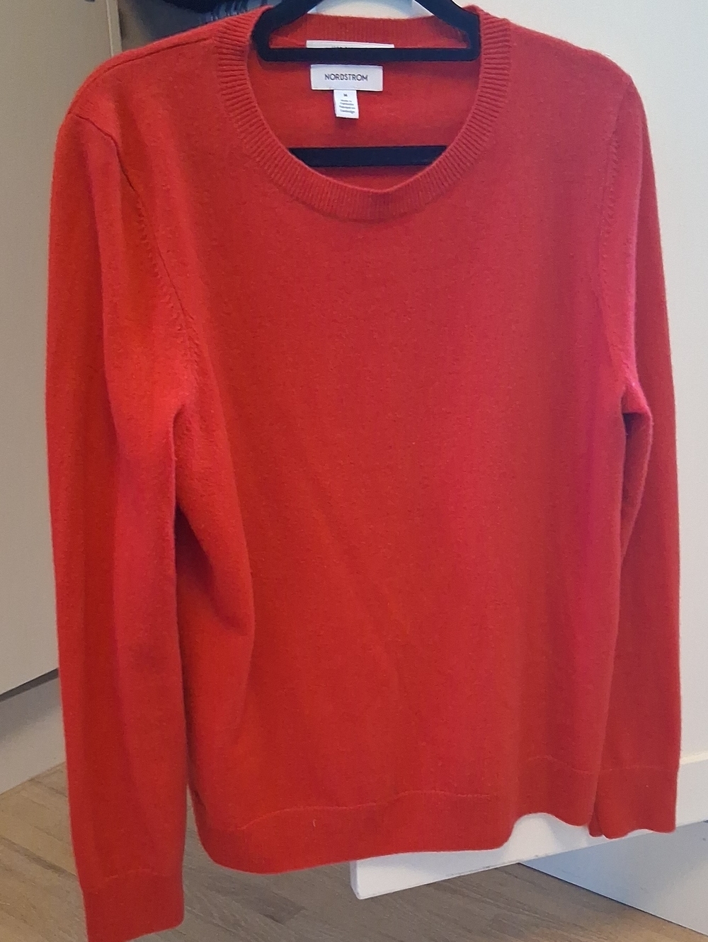 ❤️100%Cashmere Nordstrom Red Crewneck Sweater -Medium